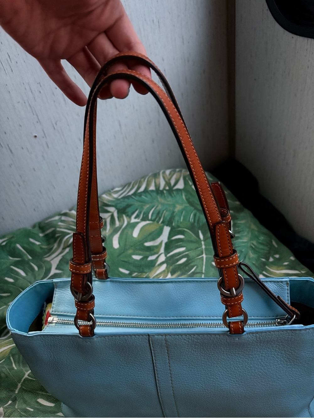Coach bundle vintage Chelsea tote blue black leather bag - Picture 12 of 16